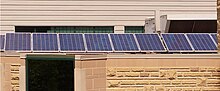 A solar panel installation on the roof of Labatt Hall. King's University College - Labatt Solar.jpg
