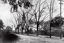 La Grange Presbyterian Church, seen here in 1910, is individually listed on the National Register of Historic Places. La Grange Presbyterian Church - 1910.jpg