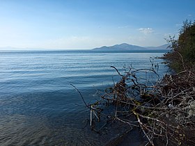 View from the shore of Lake Sevan in Tsapatagh