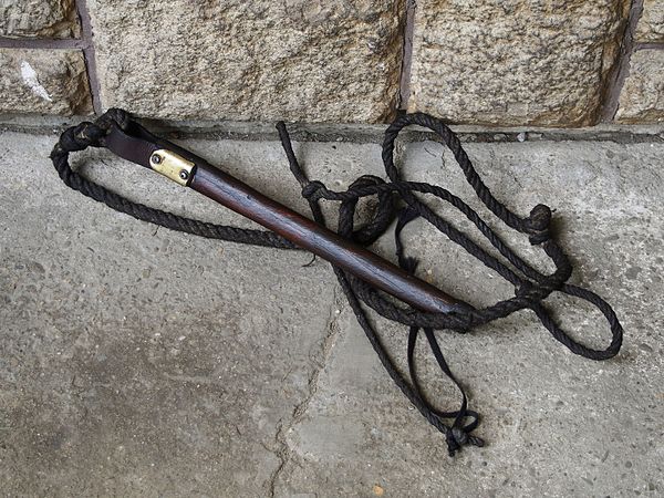 Whip made in Silesia, Poland, made to enhance its cracking sound, used in folk Easter celebrations of Siuda Baba