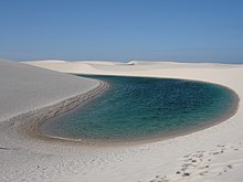 White sand dunes in the Lencois Maranhenses National Park, Maranhao, Brazil Lencois Maranhenses 7.jpg