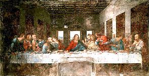 Leonardo da Vinci's The Last Supper, circa 1975.