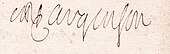 signature de Marc-René de Voyer de Paulmy, marquis d'Argenson