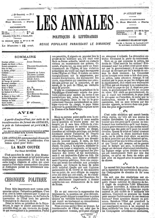 <i>Political and Literary Annals</i> French literary magazine