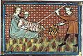 La chasse à la licorne. Richard de Fournival, Bestiaire d’amour (français 15213 b), folio 74 verso, 1325 – 1350, Paris, miniature, Bibliothèque nationale de France, Paris.