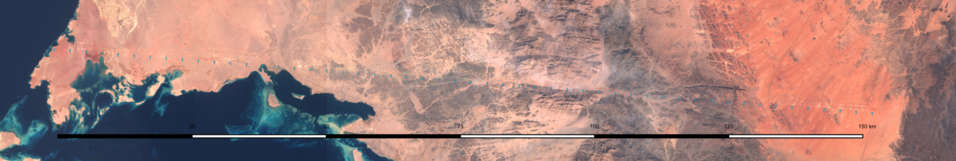 Imatge de satèl·lit on es veuen algunes excavacions en línia on es construirà la ciutat.