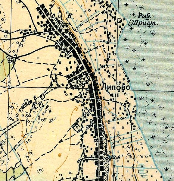 Plan for landsbyen Lipovo.  1930
