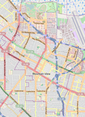 Location map United States Mountain View