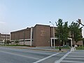 The Raymond E. Riddick field house of Lowell High School. Located at 50 Father Morissette Boulevard, Lowell, Massachusetts.