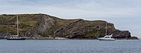 Lulworth Cove in Dorset, England in May 2021.