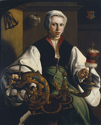 Portrait of a Lady spinning - Maerten van Heemskerck