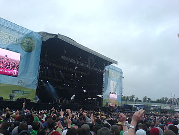The Main Stage at Oxegen 2006 held at Punchestown Racecourse in County Kildare.