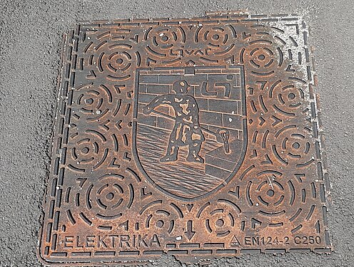 Manhole cover in Maribor, Slovenia