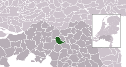 Highlighted position of Haaren in a municipal map of North Brabant