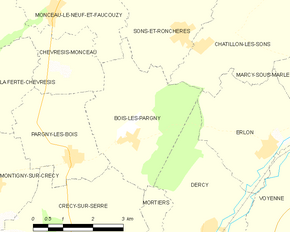 Poziția localității Bois-lès-Pargny