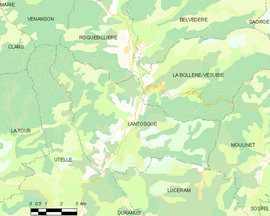 Mapa obce Lantosque
