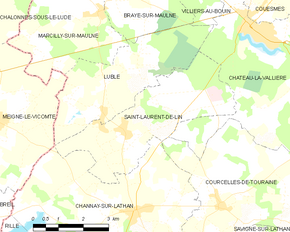 Poziția localității Saint-Laurent-de-Lin