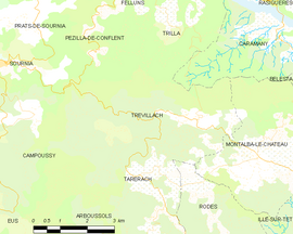 Mapa obce Trévillach