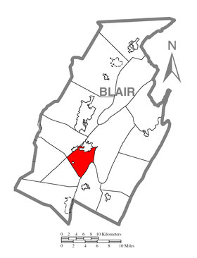 Lage der Gemeinde Blair