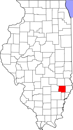 map of Illinois highlighting Richland County