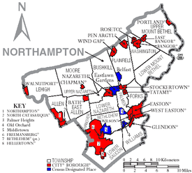 northampton county map Northampton County Pennsylvania Wikipedia northampton county map