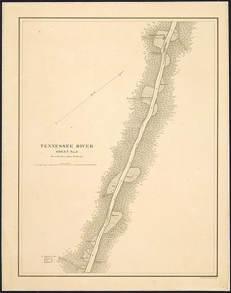 File:Map of the Tennessee River for the Use of the Mississippi Squadron under Command of, p. 5 of 18 - NARA - 305691.jpg