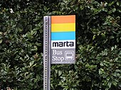 MARTA bus stop sign Marta bus stop.jpg