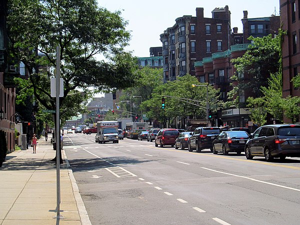 Massachusetts Avenue near Beacon Street in Boston