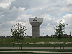 One of McKinney's water towers in 2009.