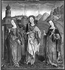 Beschneidungsaltar: Die hll. Barbara(?), Christina und Maria Magdalena