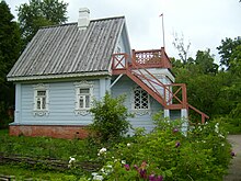 Guest cottage at Melikhovo where Chekhov wrote The Seagull Melikhovo Cottage 2.jpg
