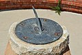 English: Sundial at the war memorial at the Mendooran Merrygoen Memorial Club at Mendooran, New South Wales