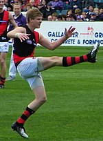 Hurley in debut season. Michael Hurley V Freo.jpg