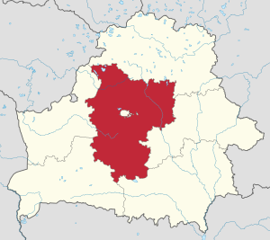 Minsk vilayəti xəritədə