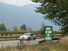 Border sign of the old region