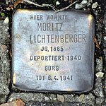 Moritz Lichtenberger, Stolperstein in der Freiburger Lorettostraße 58