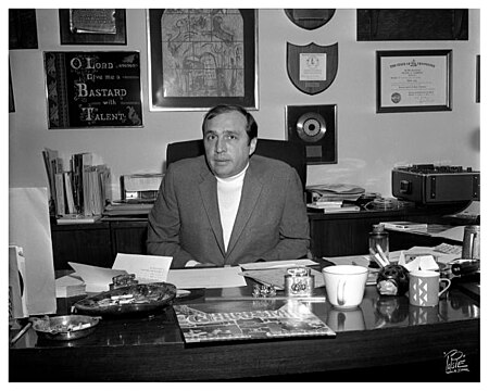 Morris Levy, at the Roulette office.jpg