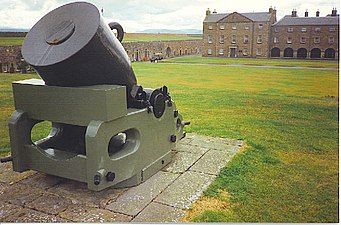 A 13-inch smooth bore mortar could fire – at a fixed angle of 45 degrees – a shell weighing 200 lb (91 kg) up to 2,900 yd (2,700 m) using 9 lb (4.1 kg) of black powder.