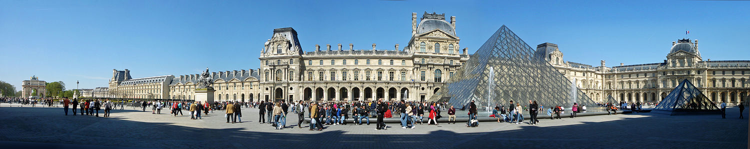 Vista panorâmica do Louvre em 2007