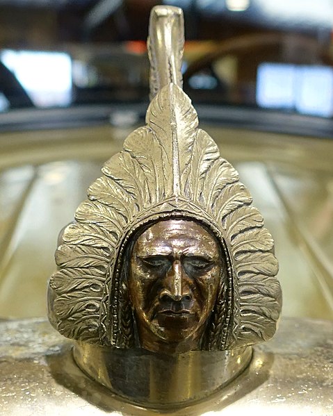 File:Native American (Indian) head hood ornament detail, from- 1926 Pontiac Two Door Coach - Automobile Driving Museum - El Segundo, CA - DSC02106 (cropped).jpg