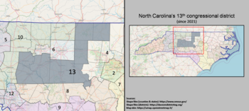 13 ° distrito del Congreso de Carolina del Norte (desde 2021) .png