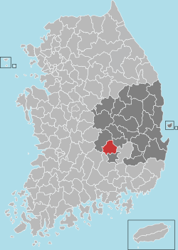 星州郡在韓國及慶尚北道的位置