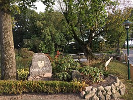 Pond and memorial stone Ohlenbüttel