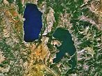 Satelitska snimka Prespanskog i Ohridskog jezera