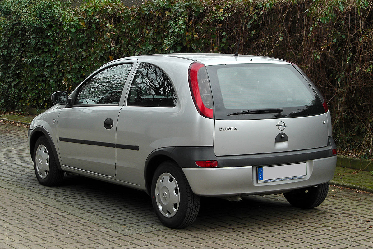 File:Opel Corsa 1.2 16V ECOTEC (C) – Heckansicht, 1. April 2011