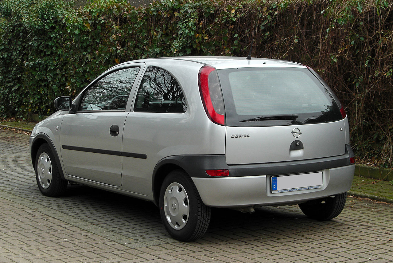 Archivo:Opel Corsa 1.2 16V ECOTEC (C) – Heckansicht, 1. April 2011, Mettmann.jpg Wikipedia, la libre