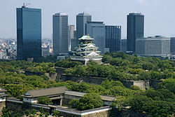 Näkymä Osakan linnalle