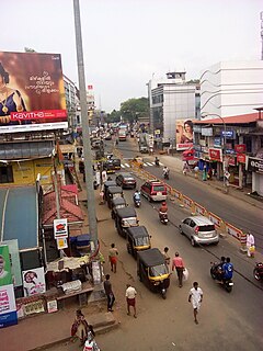 Ottapalam Town in Kerala, India