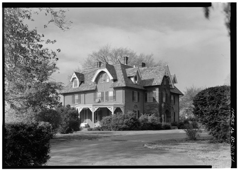 File:PERSPECTIVE VIEW OF MAIN AND EAST ELEVATIONS - Gallaudet College, President's House, Seventh Street and Florida Avenue Northeast, Washington, District of Columbia, DC HABS DC,WASH,428C-1.tif