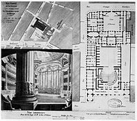 Sted og teaterplan, med interiørutsikt (1822)